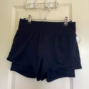 Black athletic shorts
